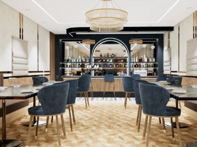 Hospitality interiors by G Cube Studios