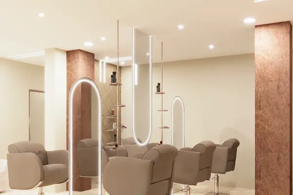 Cut & Color Salon interiors by g cube studios