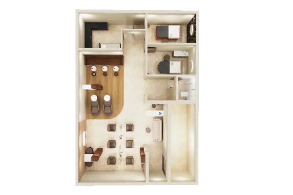 studio 89 salon space plan by g cube studios bangalore