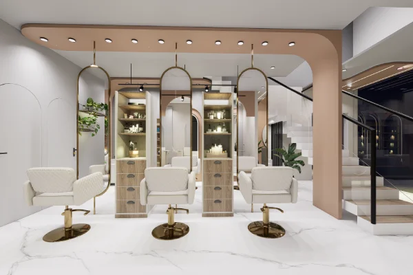 Noomtara Salon interiors by g cube studios