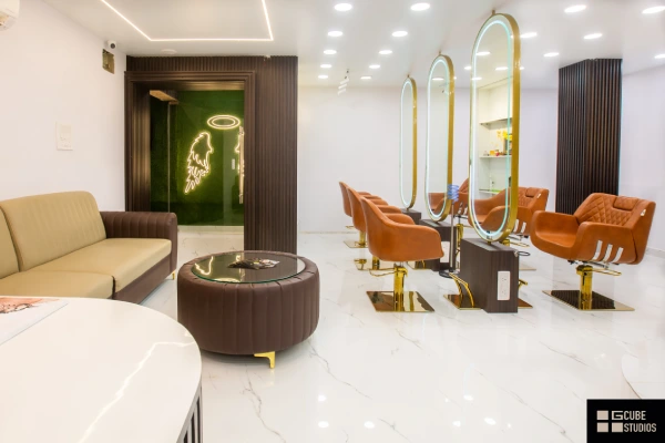 Saloon and Spa interiors by g cube studios