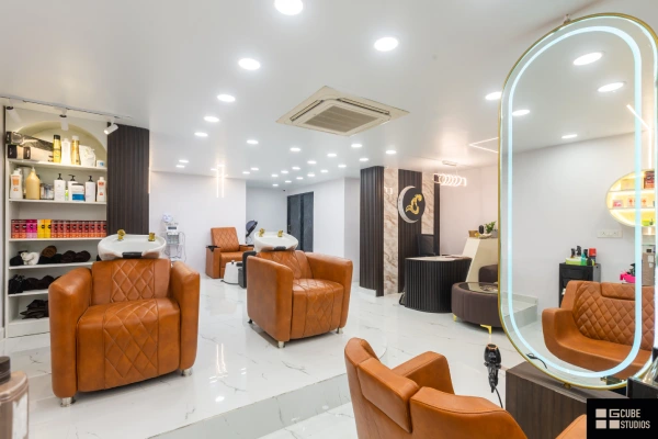 Saloon and Spa interiors by g cube studios