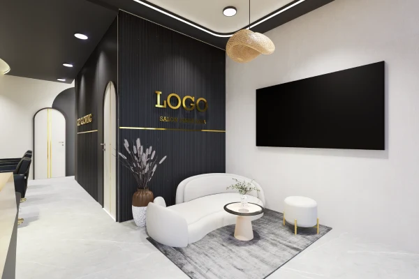 the glam luxe salon interiors by g cube studios