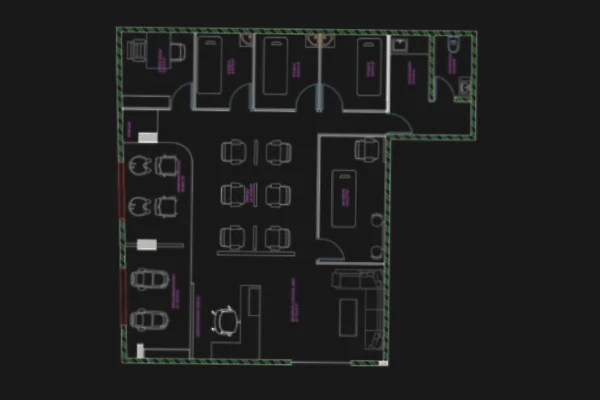 studio 89 salon space plan by g cube studios bangalore